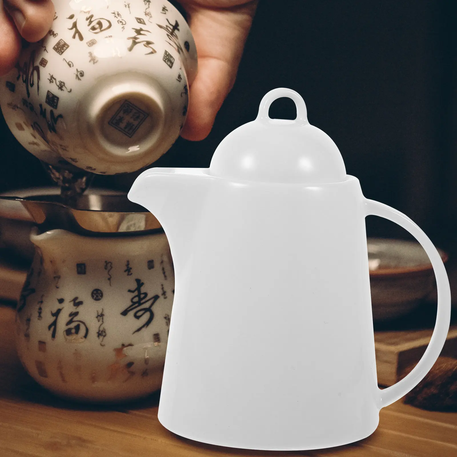 Ceramics Water Pitcher Cold Kettle Large Opening Ceramic Jug Handle Lid Easy Refill Clean Home Picnic Use Ceramics Cold Kettle