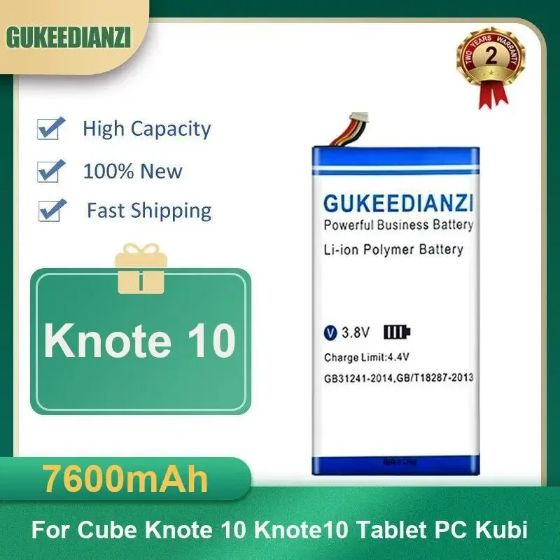 

7600mAh Knote 10 Laptop Battery For Cube Knote 10 Knote10 Tablet PC Kubi High Capacity