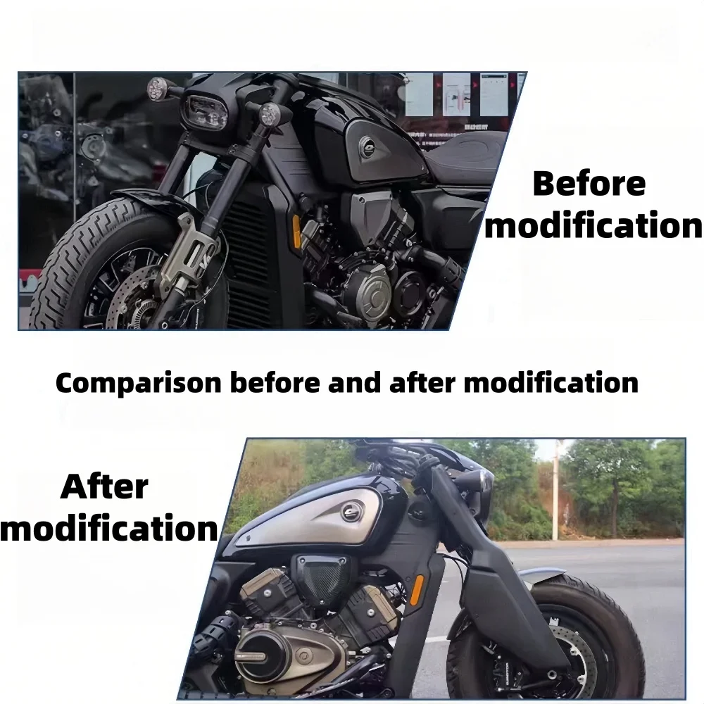 Fit สําหรับ QJMOTOR แฟลช 600 shock-absorbing ตกแต่ง SRV 600V ติดตั้ง shock-absorbing ฝาครอบด้านหน้า shock-absorbin