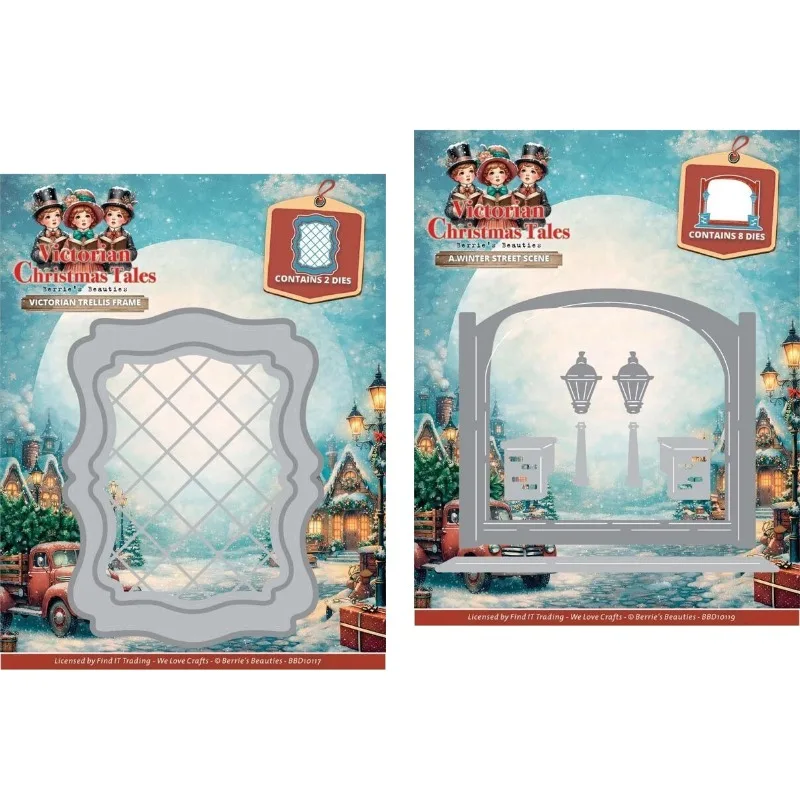 Victorian Trellis Frame Street Scene Cutting Dies Scrapbook Diary Decoration Stencil Embossing Template DIY Greeting Card 2026