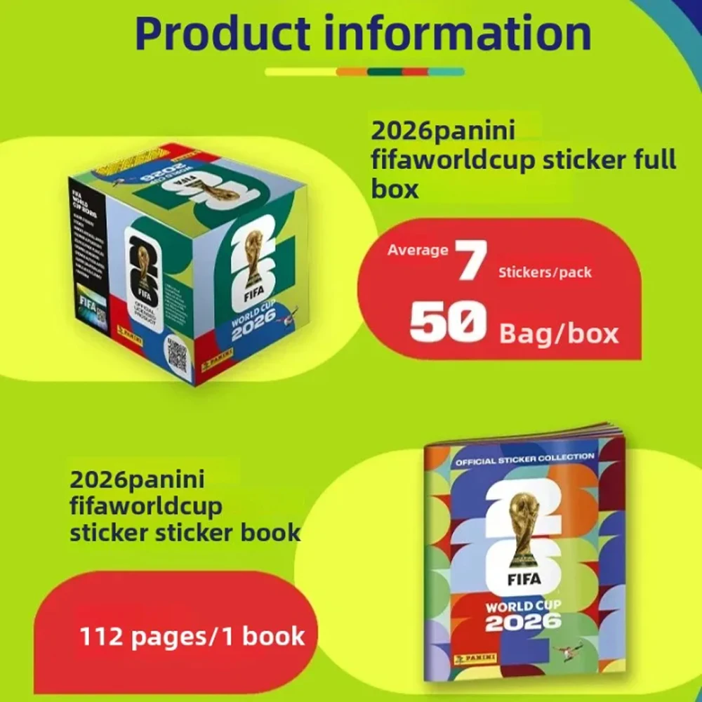 Genuine Panini 2026 FIFA World Cup Qatar Sticker Collection Full Box Official Licensed Soccer Album Stickers *& view 5