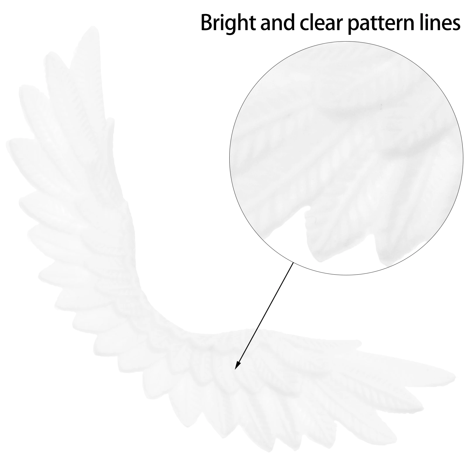 

6 Pcs Angel Wings Accessories White Plastic DIY Craft Ornaments for Christmas Tree Wreath Wind Chimes Decorations Gifts