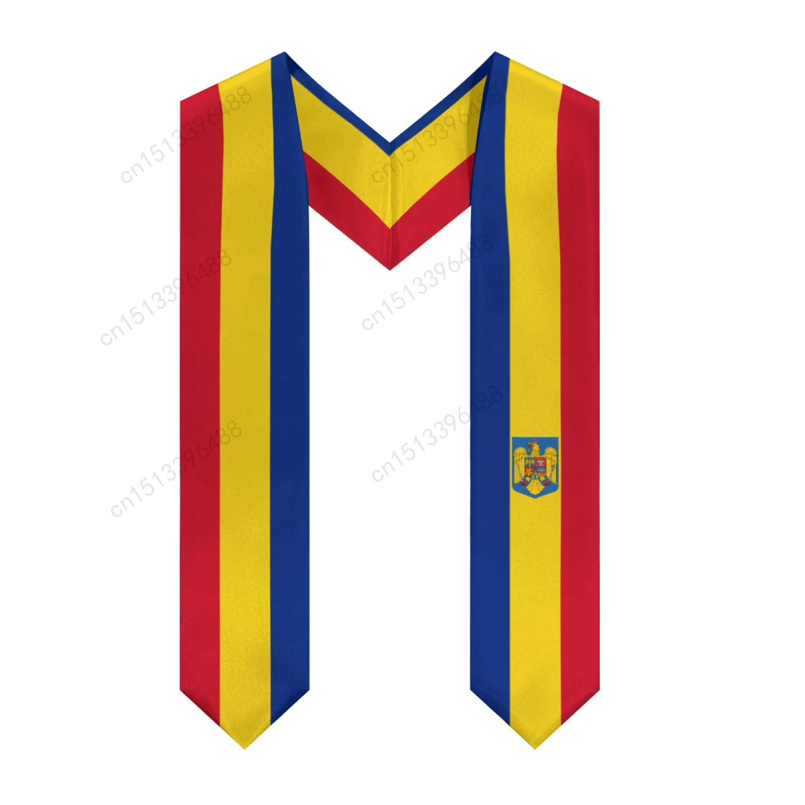 2025 Romania Flag Graduation Stole Shawl Sash Honor For Study Aboard International Students