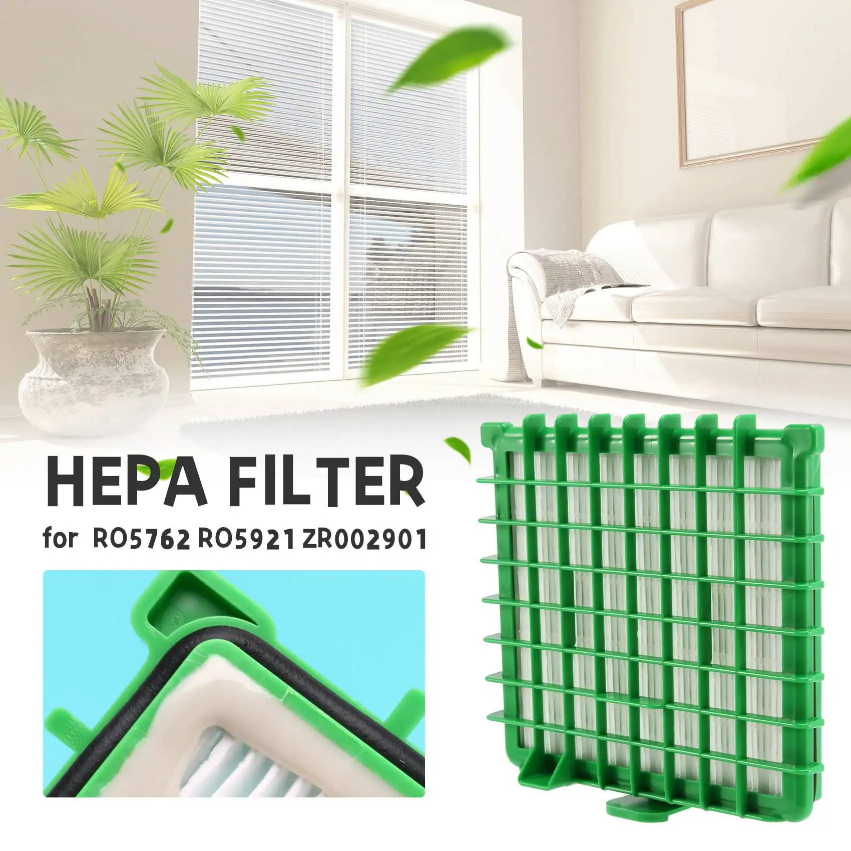 1Pc Hepa Filter Replacements For Rowenta Silence Force Ro5762 Ro5921 Zr002901 Cleaning Filter Vacuum Cleaner Filter Accessories