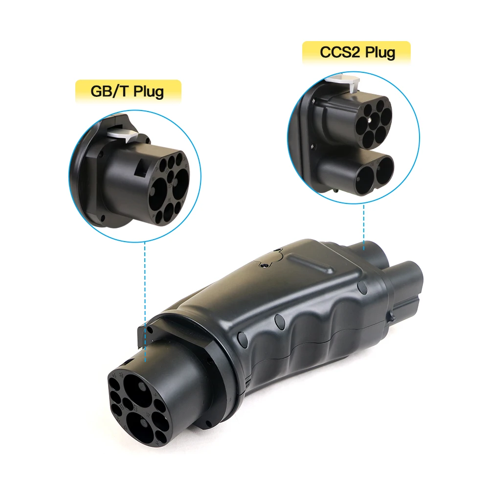 Adaptateur EV à charge rapide CC, 200KW, 100-1000V, charge pour chinois, standard GBT, véhicule électrique hybride BYD, voitures Volkswagen