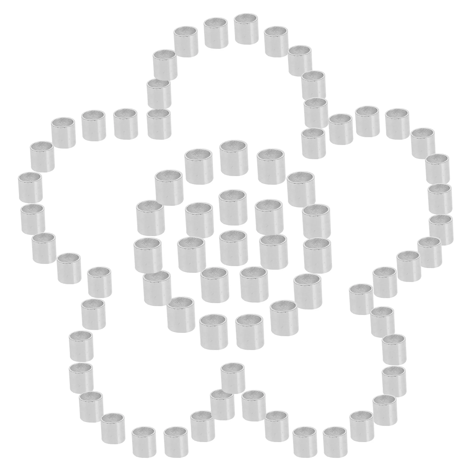 

4 Pack/2000 Copper Tube Beads Jewelry DIY Positioning Accessories Cord Connectors Making