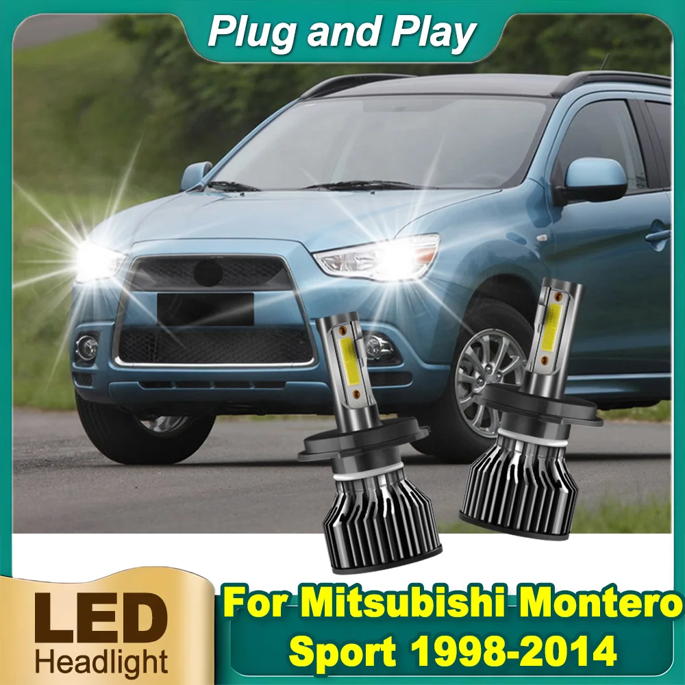 

2X H4 Светодиодная фара дальнего ближнего света 6000K Белая супер яркая 120 Вт 20000LM для Mitsubishi Montero Sport 1998-2014 Автомобильная фара Canbus