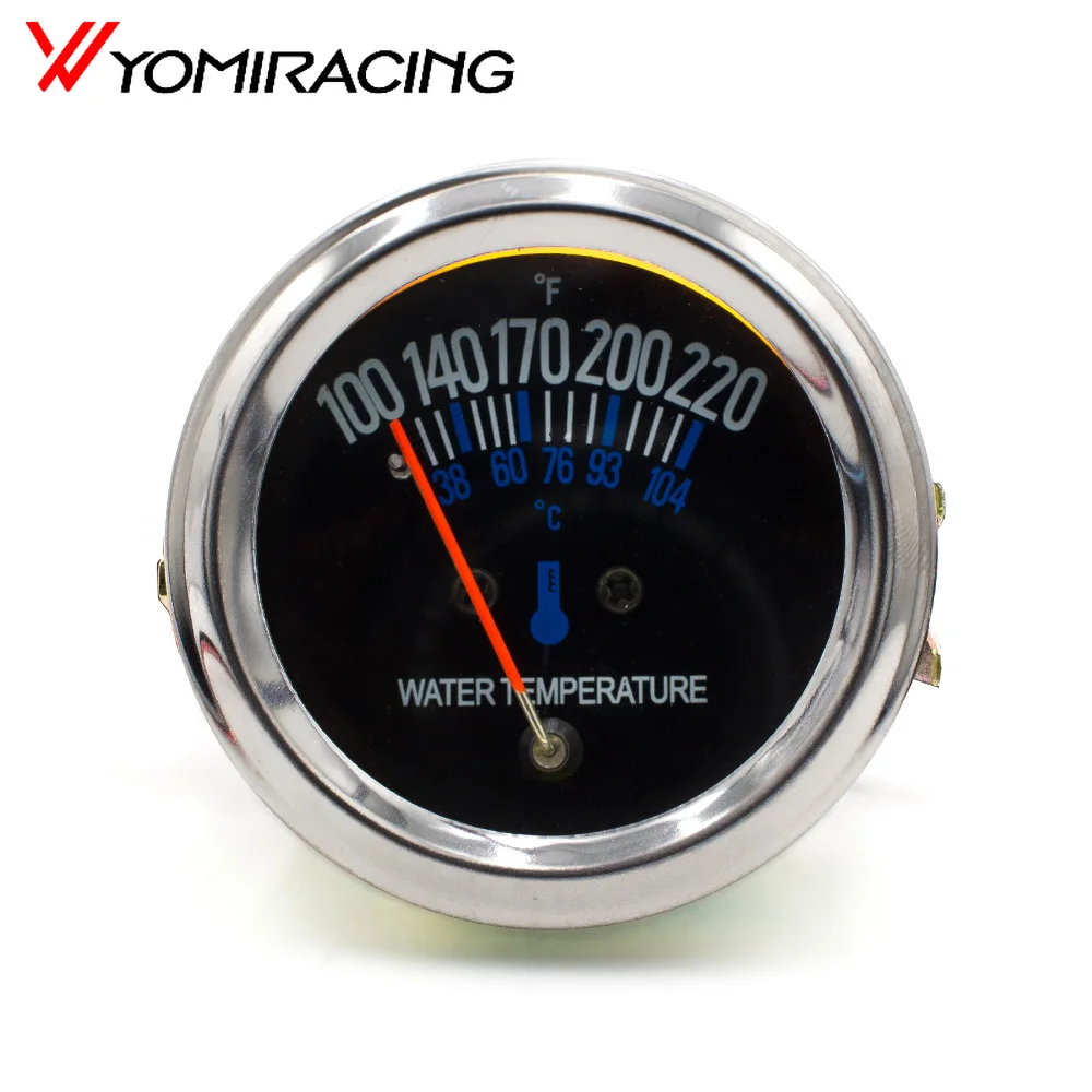 2inch 52mm 12V DC Electrical Mechanical Car Water temp Temperature Gauge Black Face Fahrenheit Water Temp meter