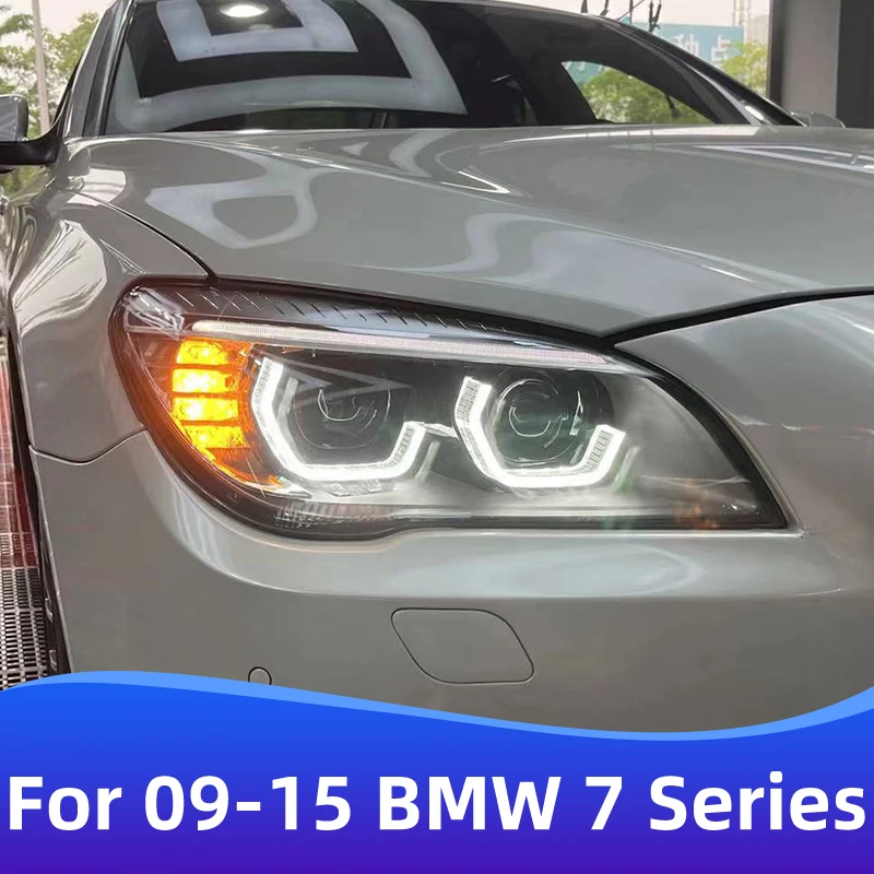 

Автомобильные фары для BMW серий 7, сборка фар для 2009-2015 BMW F02, Модифицированная ложка DRL светодиодный передняя фара 730i 740i 750i, автозапчасти