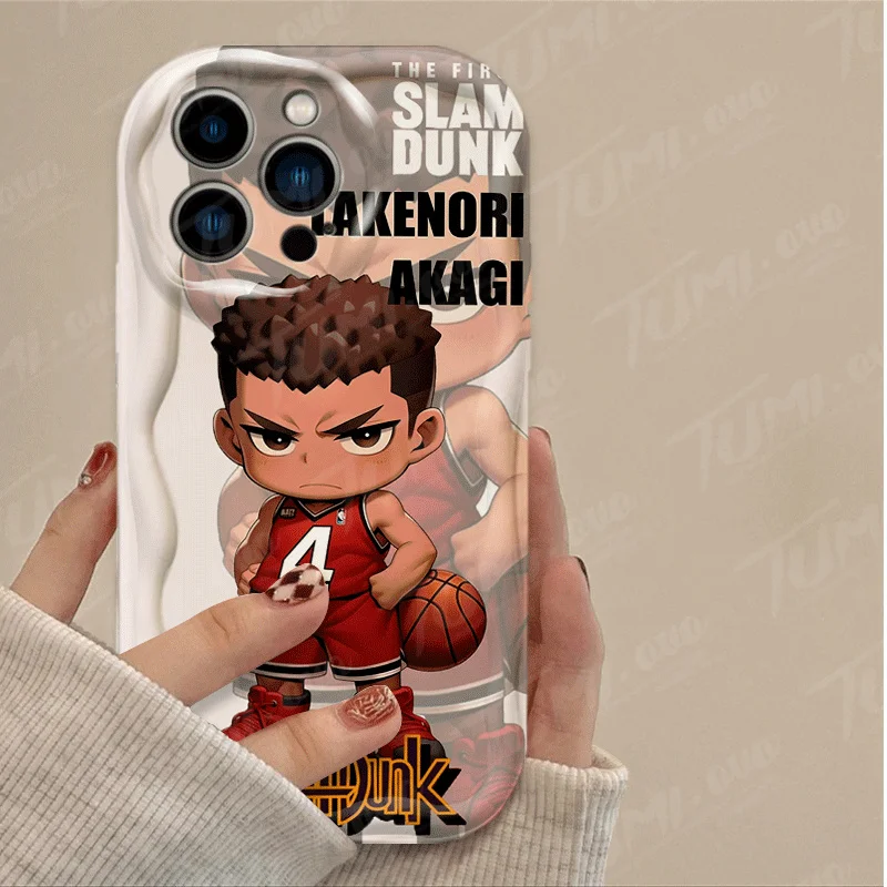 Anime Slam Dunk Phone Case For iPhone 15 14 13 12 11 Pro Max X XR XS 8 7 6 6S Plus SE 2020 Soft Silicone Wave Shockproof Cover