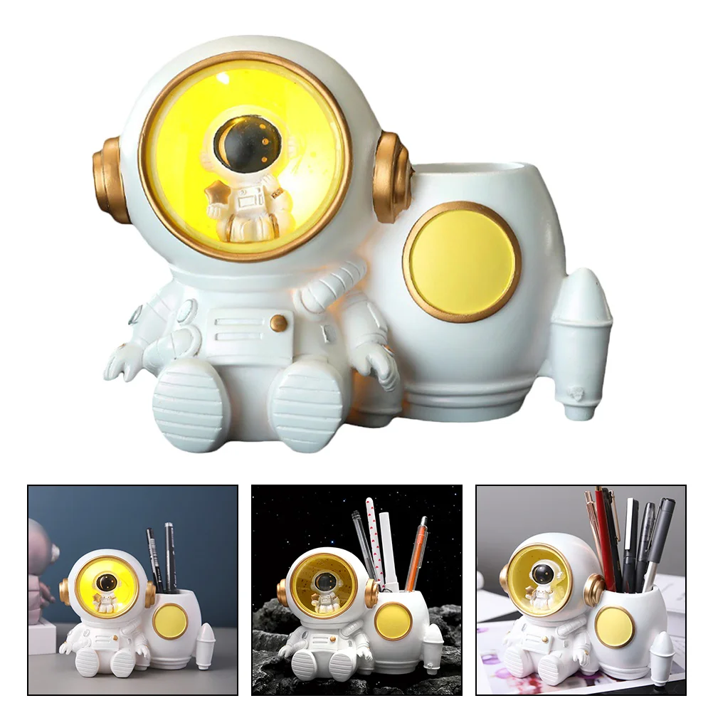 

Astronaut Light Pen Holder Large Capacity Creative Pencil Cup Holder for Desk Organizer Storage Pencil Holders