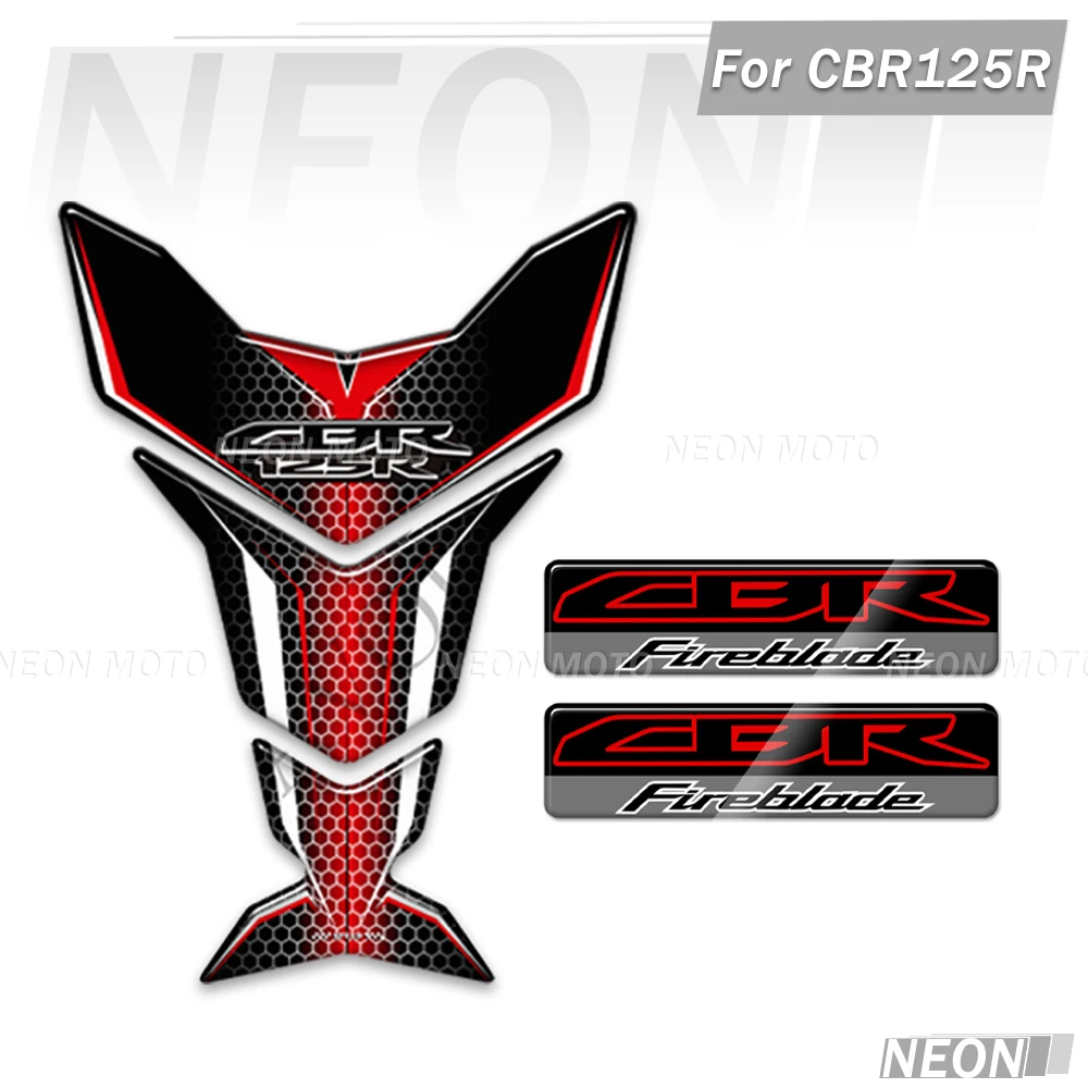 

3D Motorcycle Fuel Oil Tank Pad Protector Stickers Decals For CBR 125 R CBR125R HRC Fireblade
