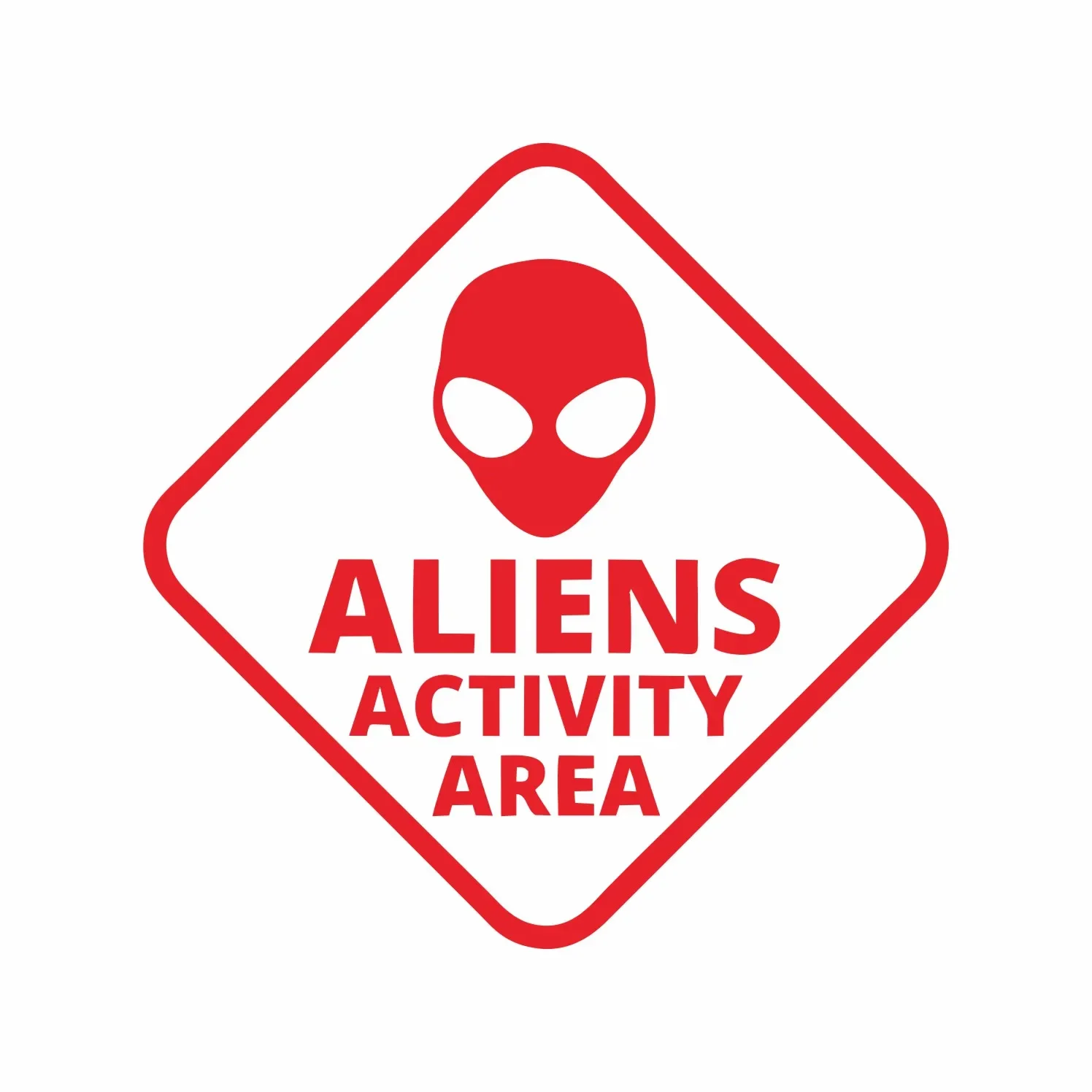 New Design Personality Alien Activity Area UFO Waterproof Decal Fun Car Stickers Vinyl Decal Decorative Decal, 15cm