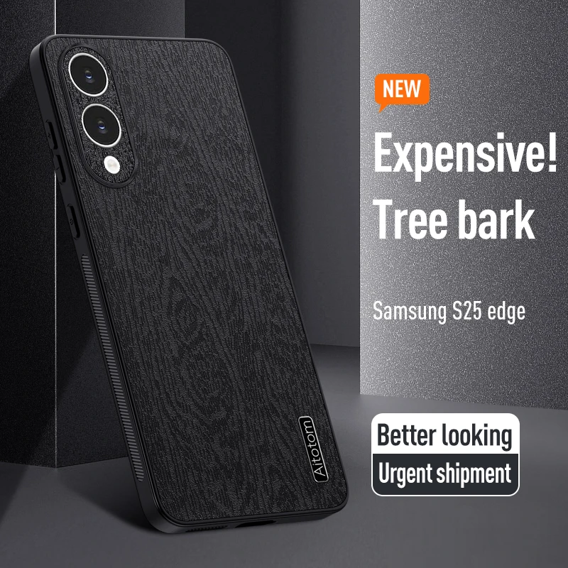 

Leather Case for Samsung Galaxy S25 Edge 5G Tree Pattern Silicone Protection Hard Shockproof Phone Cover SamsungGalaxyS25Edge