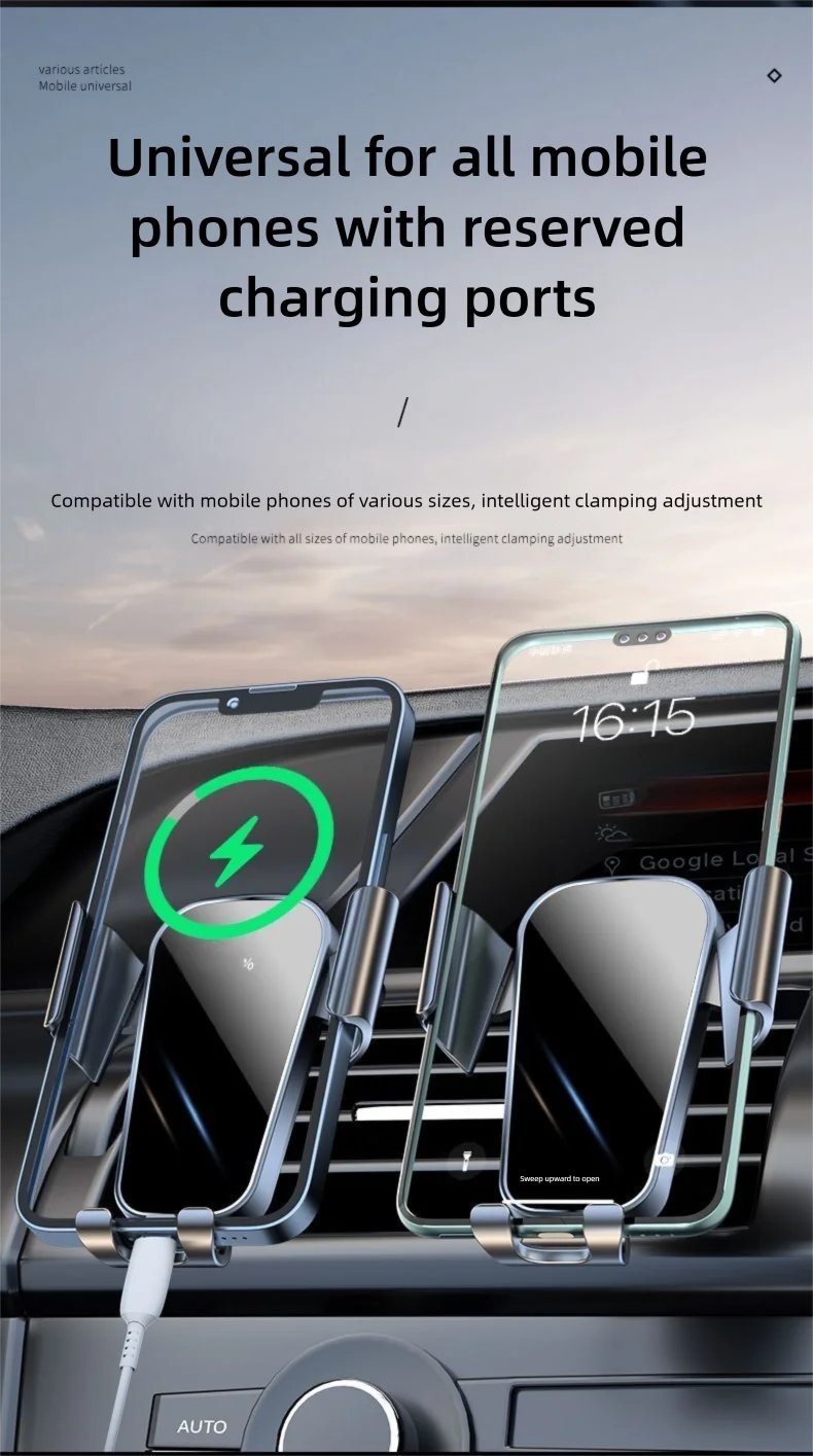 Auto Telefon Halter Auto Air Vent Clip Halterung Mobile Handy Ständer Smartphone GPS Unterstützung Für 5-7 Zoll Mobile geräte Auto zubehör – Detail 12