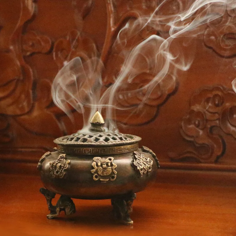 

Incense burner copper tripod tea ceremony
