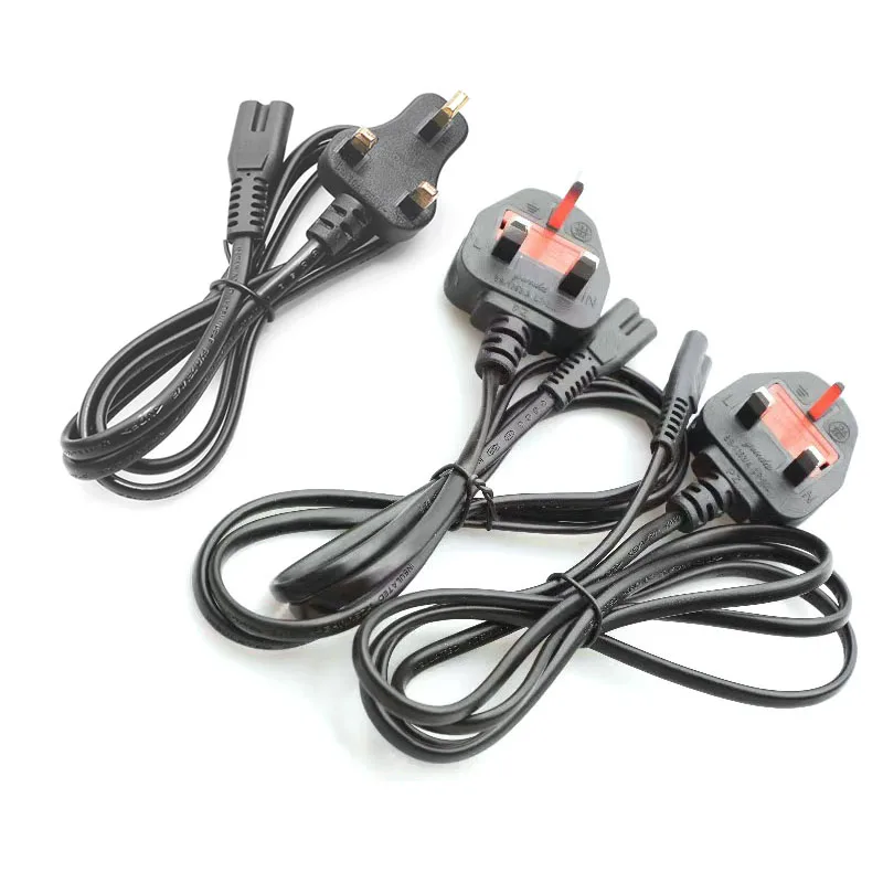 

UK AC Power Cable Figure to Euro Eu European 2 pin AC Plug Power Extension Cord for PS4 Xbox One PS5 Apple TV