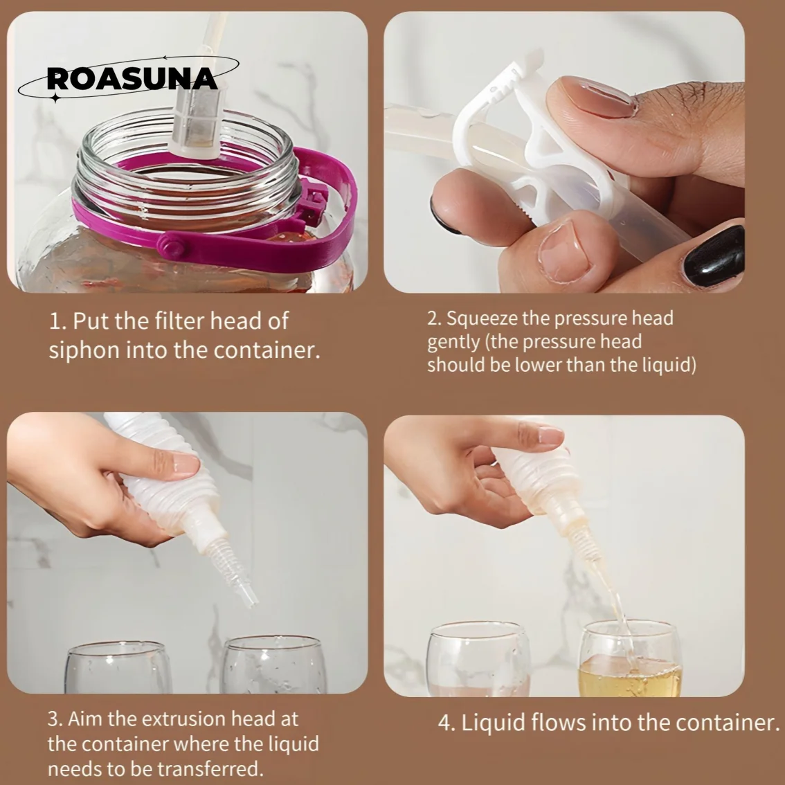 مجموعة تخمير المنزل: سيفون من الدرجة الغذائية للنبيذ والبيرة مع قش مبرد غير قابل للإقلاع وتخمير فلتر النبيذ المنزلي الفعال
