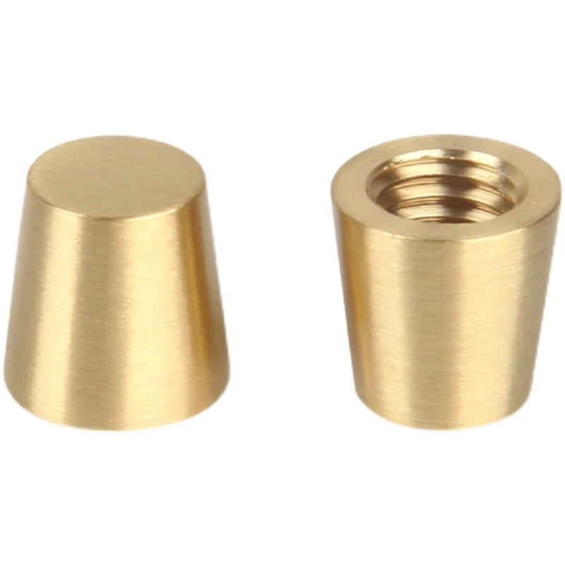 

Brass Base Pads Small Trays Wooden Feet North American Black Walnut Solid Wood Pure Copper Cone Display Stand Accessories