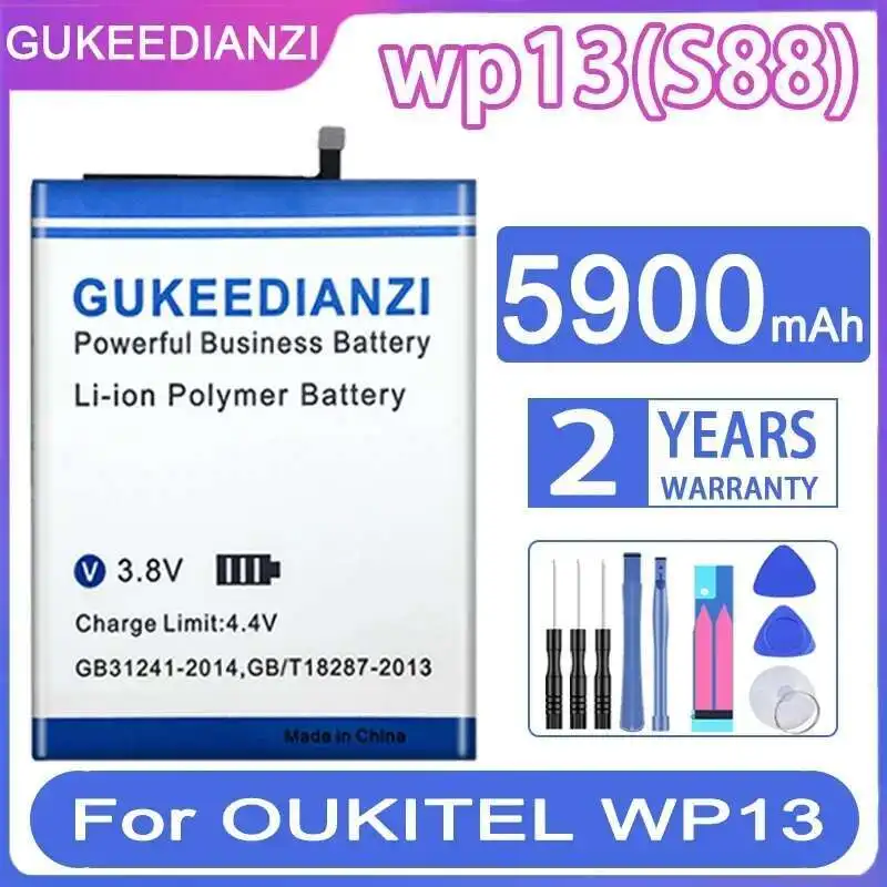 

5900Mah Wp13 S88 Mobile Phone Battery For Oukitel WP13 6.52 Inch High Performance