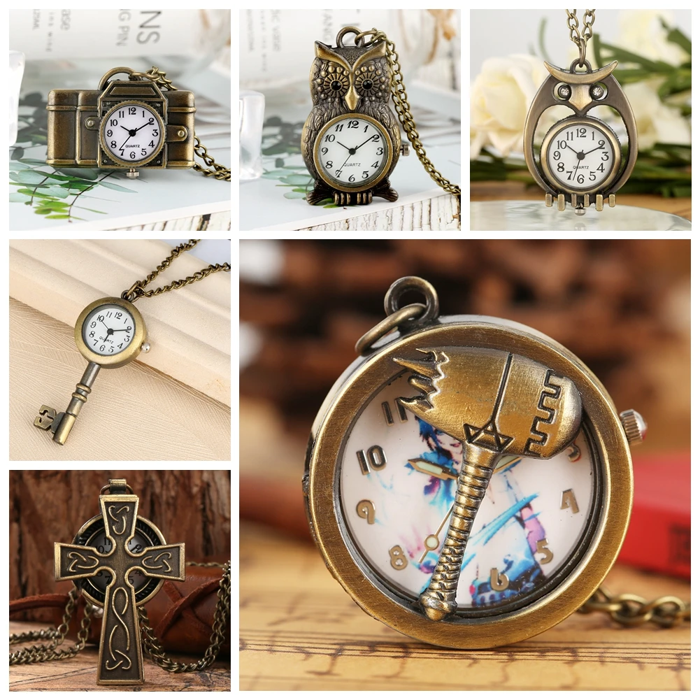 Hot Sale Little Shape Quartz Pocket Watch for Men Small Size Mini Necklace Children Boys Girls Pendant Clock Watches Wholesale