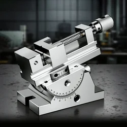 Universal Flat Jaw Precision Vise, Rotating vise，size 2 to 3 inches, 360° Rotation Adjustable angle, Vertical tilt up to 50°
