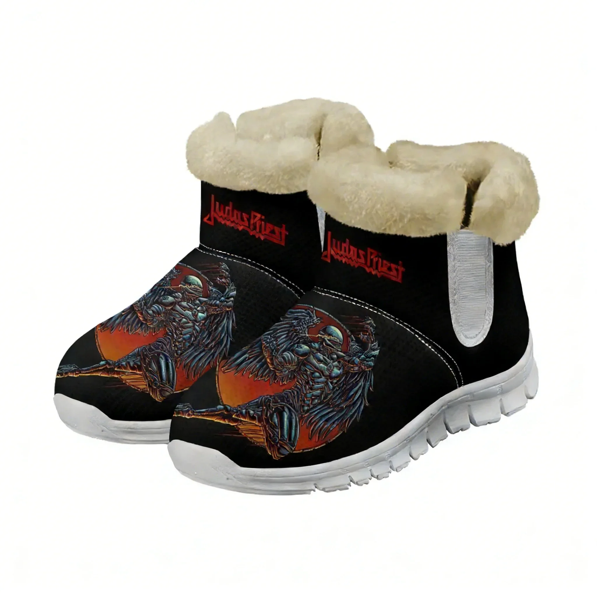

Judas Priest Snow Boots Warm Boot Mens Womens Casual Shoe High Quality Casual Lightweight Couple Pattern Text Print Custom Shoes