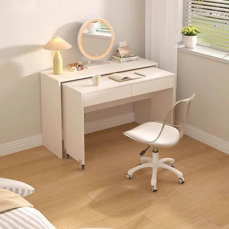 Cream wind removable child and mother table study desk light luxury modern advanced sense stacked double table small computer