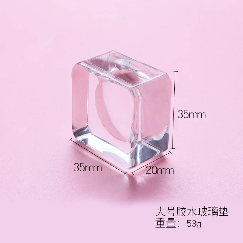 100Pcs Grafting Eyelash Tools Extend The Glue Pads Square Crystal Transparent Drip Tank Beautiful Eyelasses Makeup Glass Pads