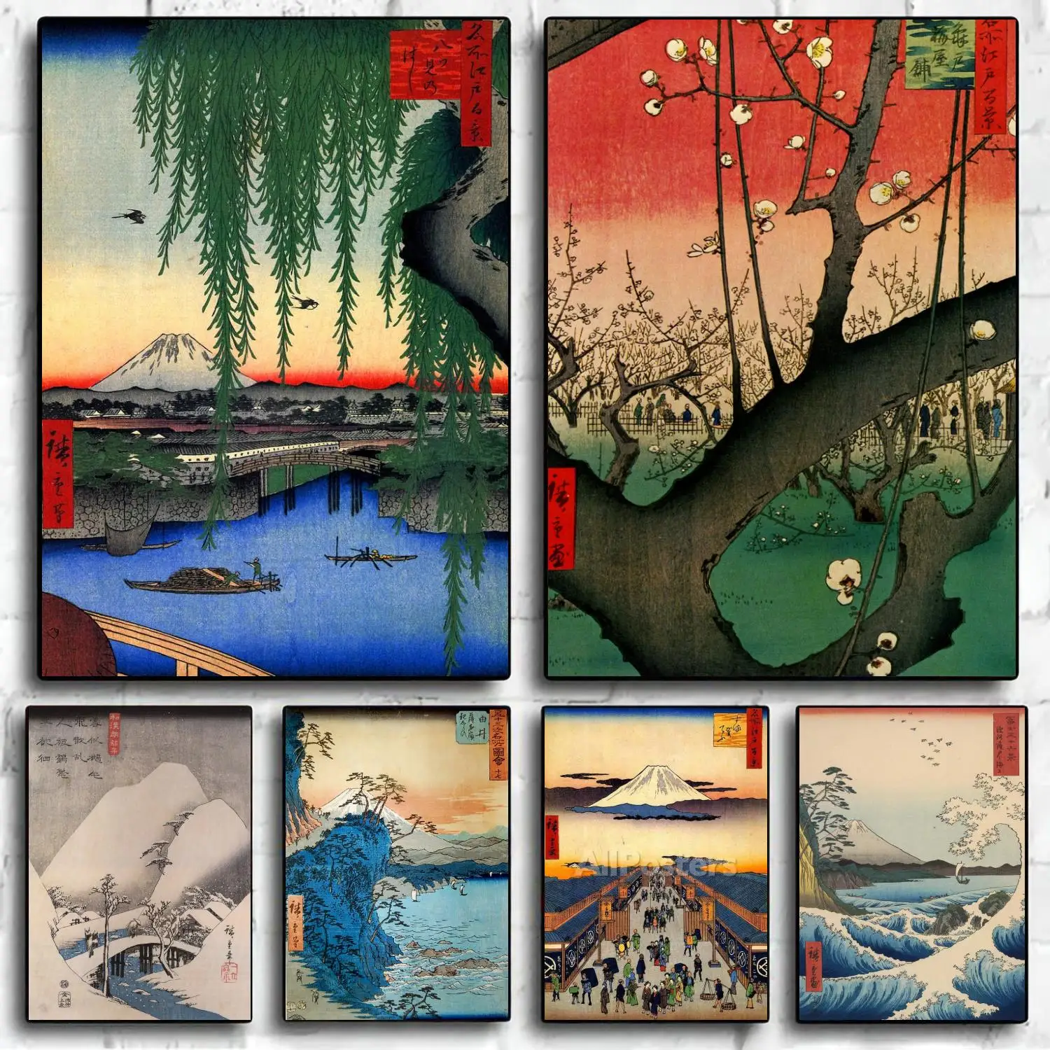 utagawa hiroshige Poster Decorative Painting Canvas Poster Wall Art Living Room Posters Bedroom Painting