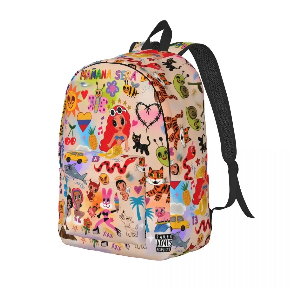 Karol g manana rucksack junge sera bonitoi 3d weiche rucksäcke polyester spaß schult aschen reise design rucksack weihnachts geschenk