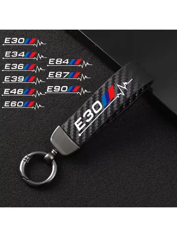 Leather Motorcycle keychain Horseshoe Buckle Jewelry for BMW E30 E34 E36 E39 E46 E60 E61 E84 E87 E90 Lanyard Car Accessories