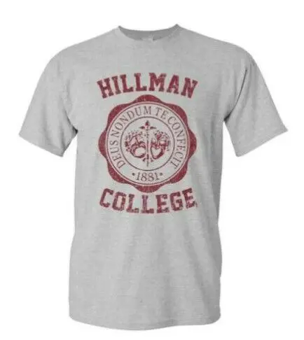 v2 HILLMAN COLLEGE  Crest - Unisex Cotton T-Shirt Tee Shirt