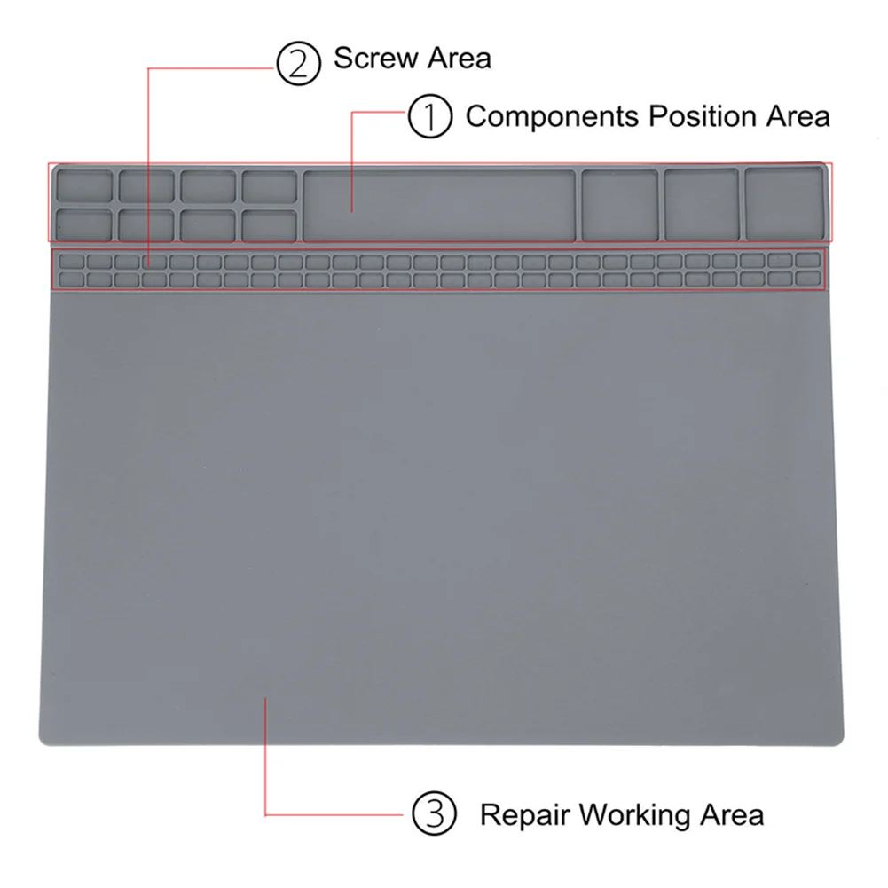 1pc Soldering Mat Insulation Soldering Iron Kit Silicone Heat Resistant Mat For Circuit Board Electronics Repair