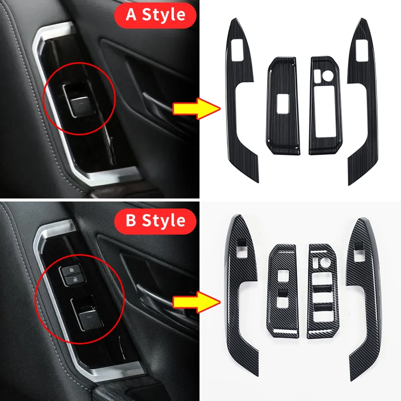 Car Window Control Panel Decoration Protective Sticker For Toyota Land Cruiser 300 2021-2024 LC300 Interior Accessories Tuning