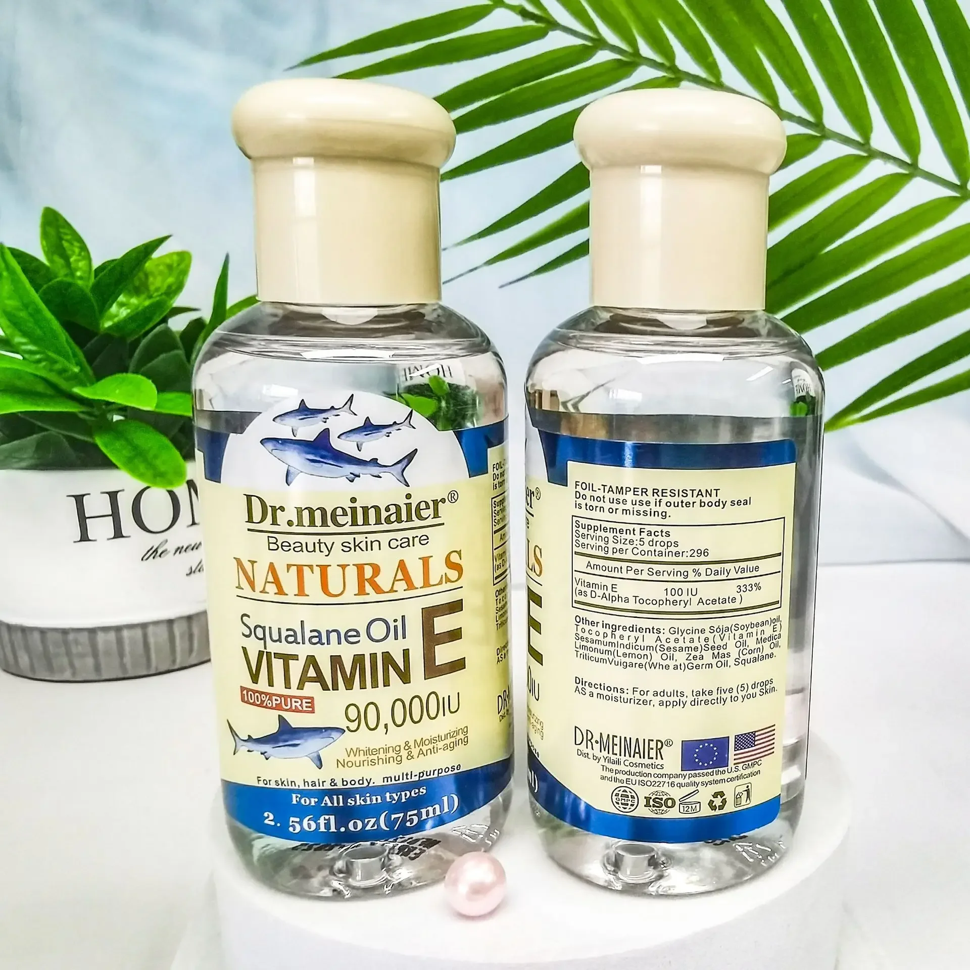 فيتامين E زيت جوهر الوجه الصباح والليل تبييض تقليص المسام المضادة للتجاعيد الشيخوخة النمش إصلاح الوجه العناية بالبشرة جوهر 75 مللي