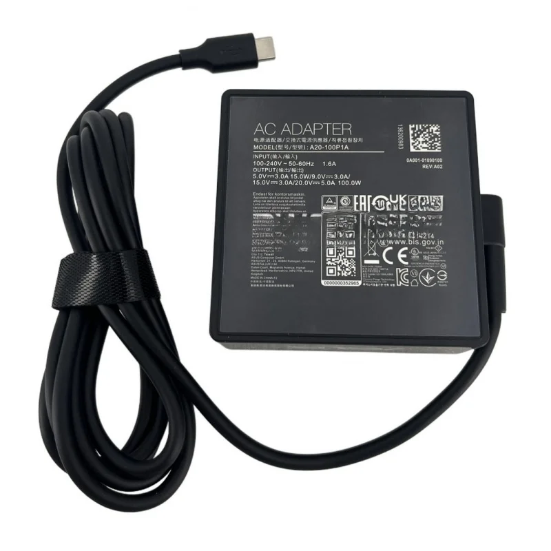 

Зарядное устройство переменного тока 20 В, 5 А, 100 Вт, TYPE-C для Asus ROG Flow X13 GV301QH-XS98 USB-C