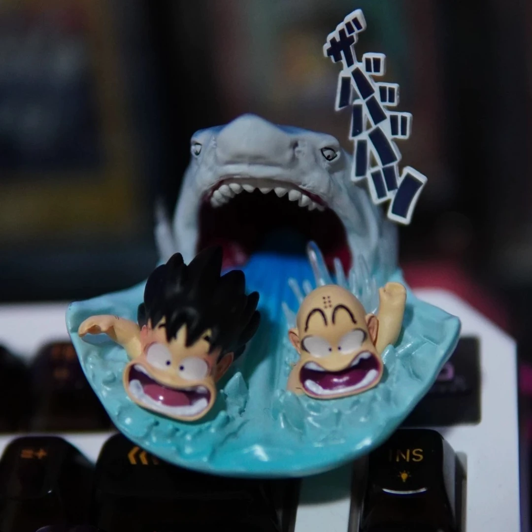 Dragon Ball Wukong Kelin Practices Shark Attack Wukong Kelin Escapes From The Water Egg Shaped Anime Figurine Model Ornament