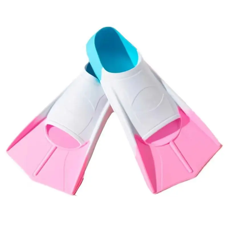 Swimming Aid Training Dual Fins Flippers Adult Children Snorkeling Silicone Duck Palm Frog Shoes Water Swimming Gear