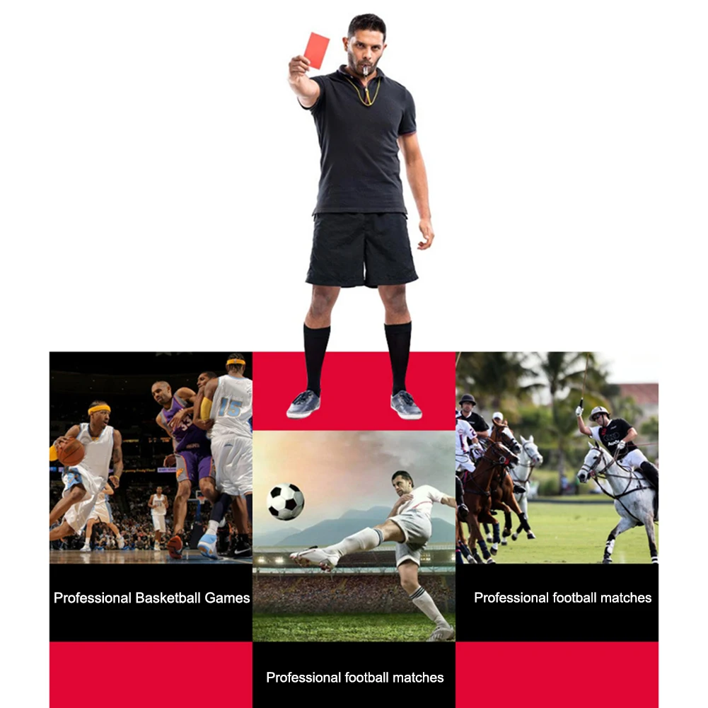 

Referee Whistles Ball-Less Extra Loud Sports Whistles with Rope Mouthguard Plastic Whistle for Referees Competition Training