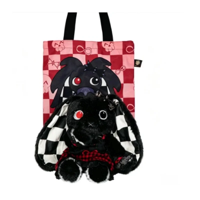 Plushie Dreadfuls Gothic Black Rabbit Plush Toy Soft Stuffed Animal Doll Healing Collectible Gift For Adults
