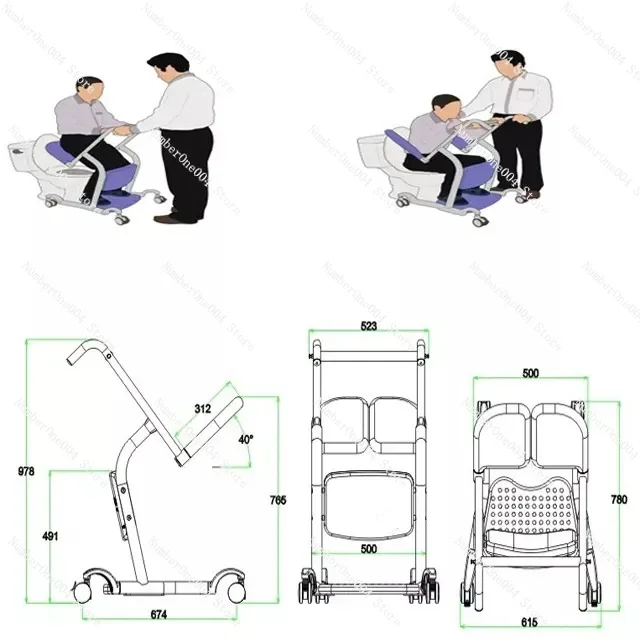 Transfer Equipment for Aged People home care tool Patient Lifting up Transfer Chair Transfer Patient from Bed