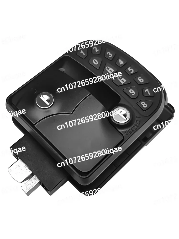 RV Modification Accessories, Yacht Steamer RV Door Lock, Black Matte Electronic Lock R3 Lock, Smart Lock