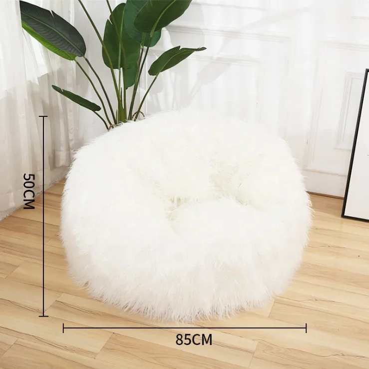 Lazy Bean Bag Luxury Indoor Furniture Plush Stuffed Long Plush Sofa Chair for Household Decoration