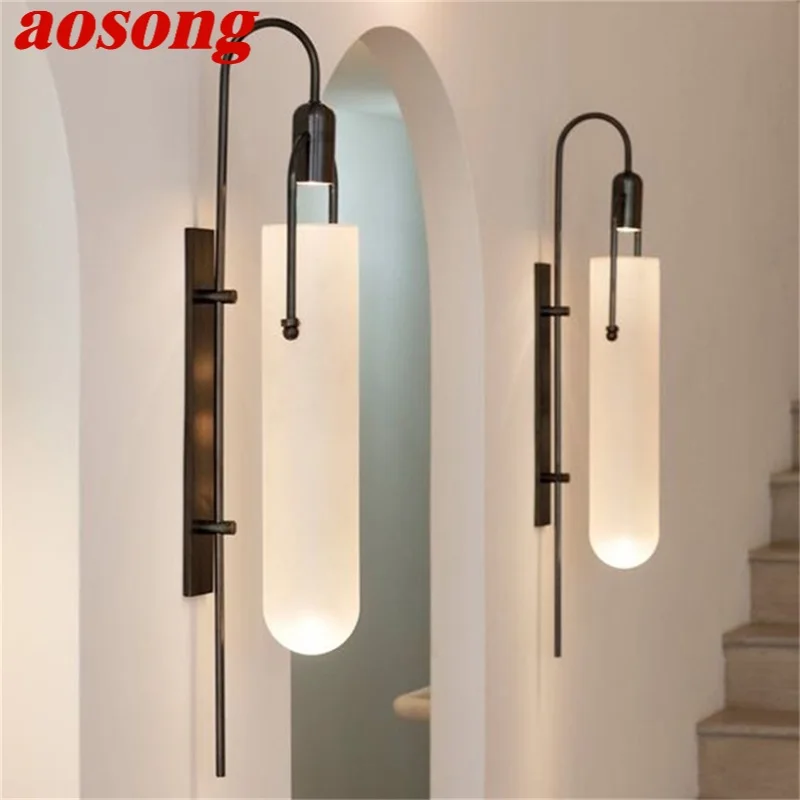 

AOSONG Postmodern Wall Lighti Indoor LED Fixtures Mounted Creative Design Parlor Bedside Lamp