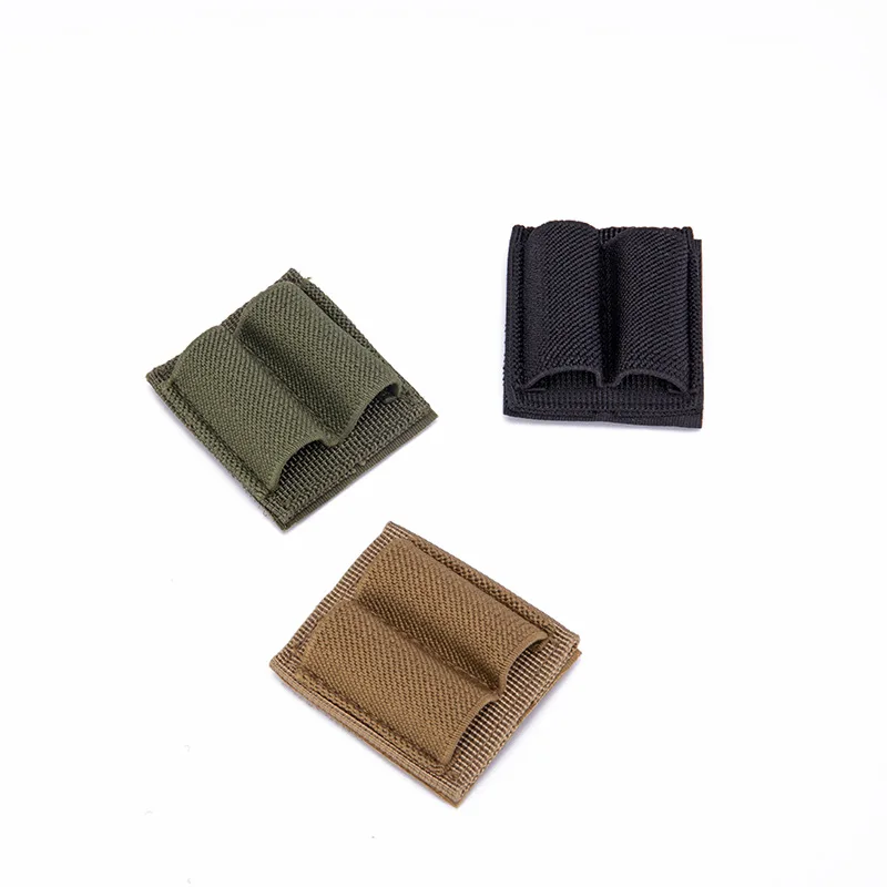 

Tactical 2-Round Shell Holder Adhesive Patch Airsoft Buttstock Ammo Pouch Molle Bullet Magazine Carrier Bag