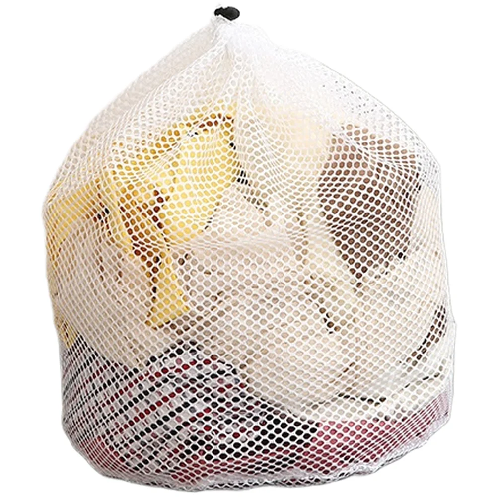 Thick Nylon Mesh Laundry Bag Featuring Drawstring Opening to Enable Quick Loading and Reduce Garment Distortion in Wash Cycles