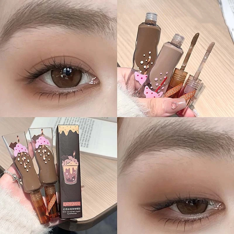 Ombretto liquido opaco Contorno Blush Pigmento Nude Marrone Cachi Guancia naturale Caffè Ombretto Crema Trucco occhi a lunga durata