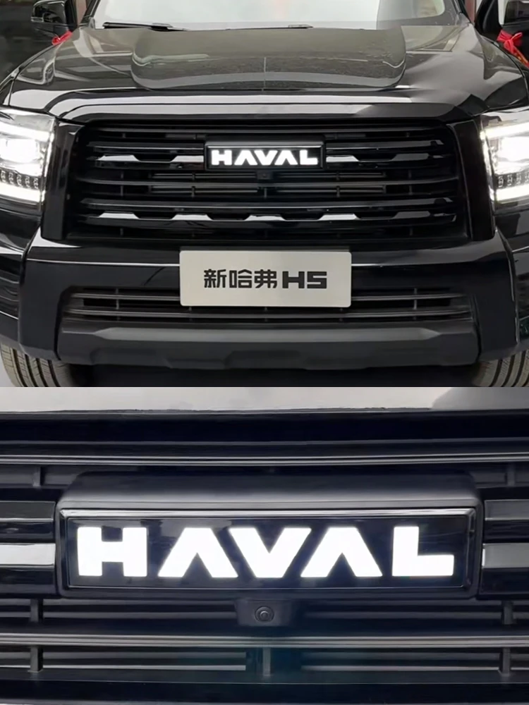 Haval Front Emblem Logo LED Light Shining Stickers For Haval Dargo Jolion\H6\F7\F7X 2019-2023 Dynamic Car Illuminated Labeling