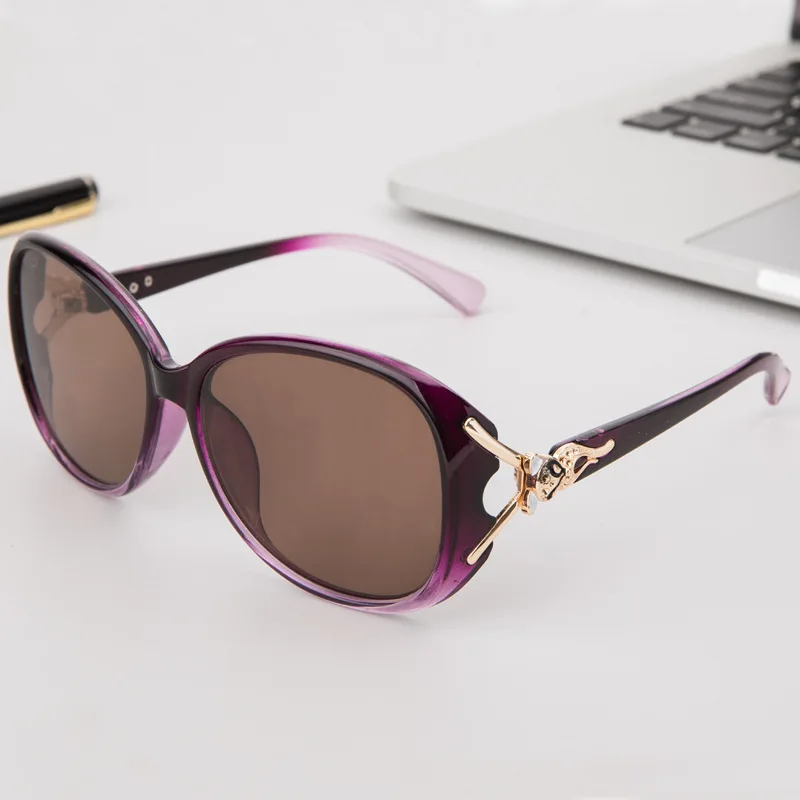 

Evove Brown Sunglasses Women Fox Glass Sunglasses Female Stone Lens Anti Scratch Vintage Shades